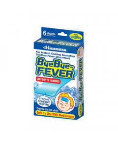 ByeBye Fever แผ่นเจลลดไข้ Children แผ่นแปะลดไข้ ระบายความร้อนของร่างกาย 6 ชิ้น/กล่อง
