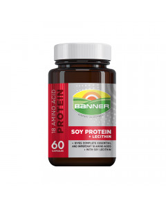 Banner Soy Protein + Lecithin แบนเนอร์ โปรตีน เลซิติน (60 แคปซูล)