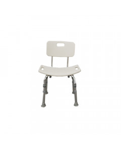 เก้าอี้นั่งอาบน้ำ มีพนัก สีขาว [603UN] ขายขาด (J)