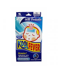 Kool Fever แผ่นเจลลดไข้ Children 6 ชิ้น