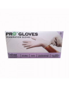 Pro Gloves ถุงมือทางการแพทย์แบบมีแป้ง ไซส์ L จำนวน 100 ชิ้น
