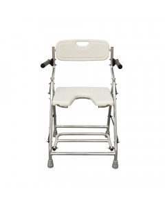 เก้าอี้อาบน้ำอลูมิเนียม ALK405L มีพนัก+พับได้ ขาว [803UN]