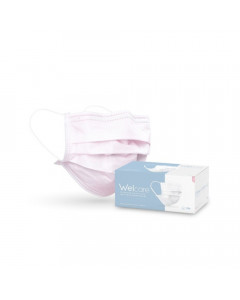 Welcare 3 Ply Disposable Medical Face Mask For Kid Pink Color